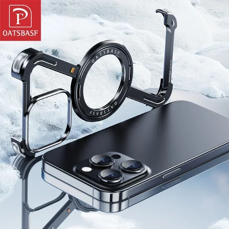 Phone Cases Nyc - Oatsbasf Z Shape Metal Magsafe Phone