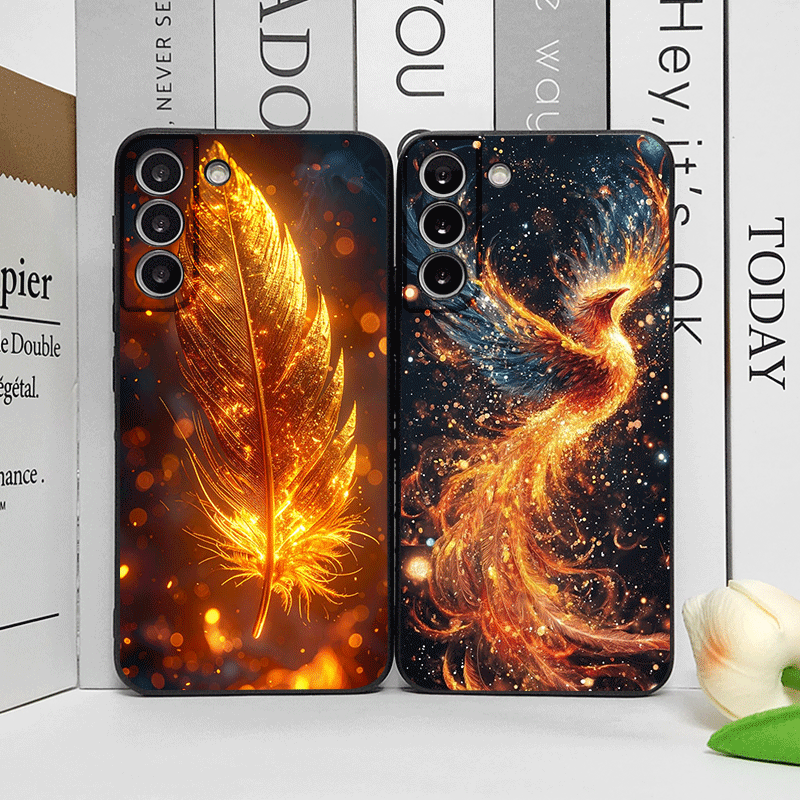 Phone Cases Google Pixel 10 Pro - Luxury Phoenix Fire Feather Pattern Phone
