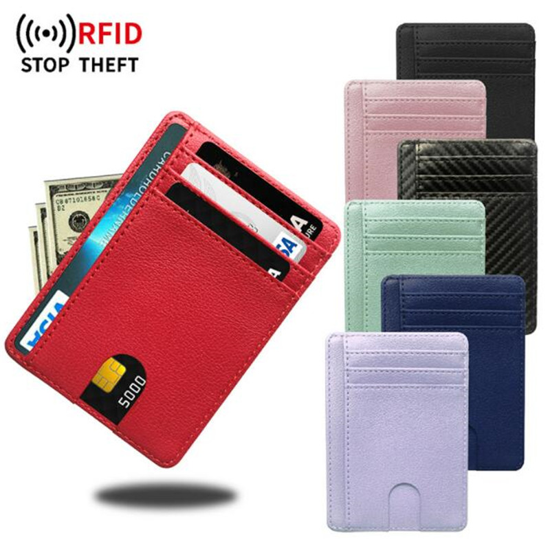 Slim Card Slot Case - 8 Slot Slim RFID Blocking Leather