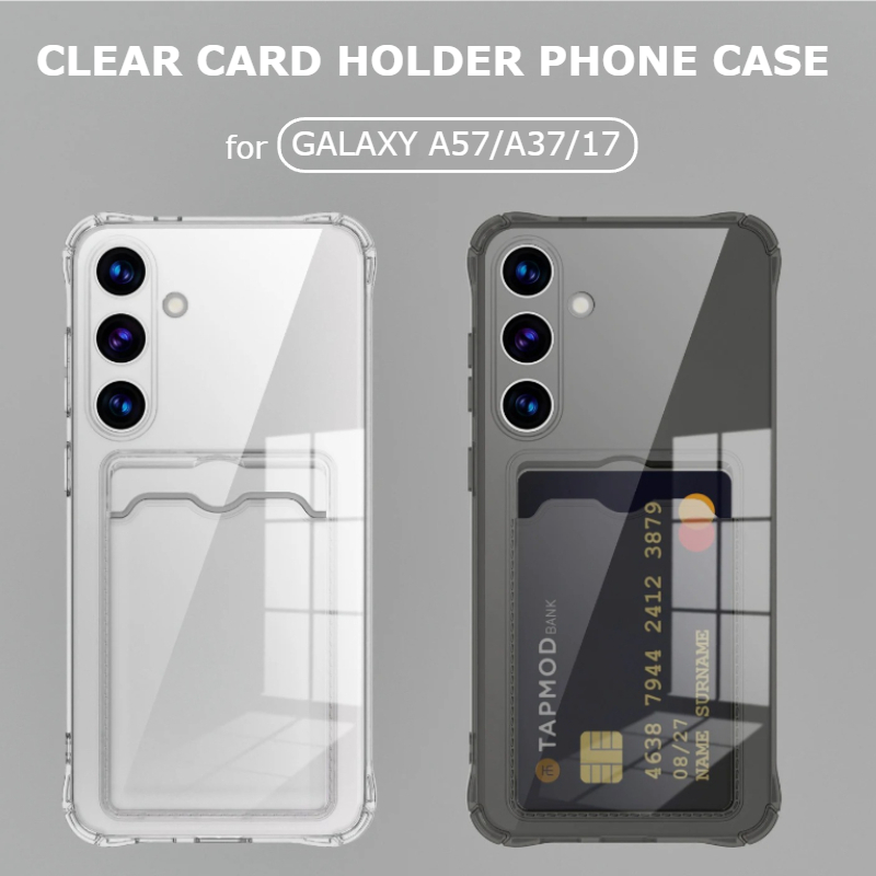 Slim Card Slot Case - Luxury Clear Case For Samsung Galaxy