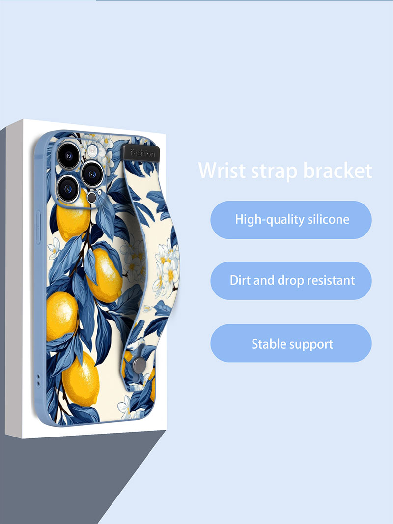 Phone Cases With Loop - Fruit Lemon Colorful Star Flower Art