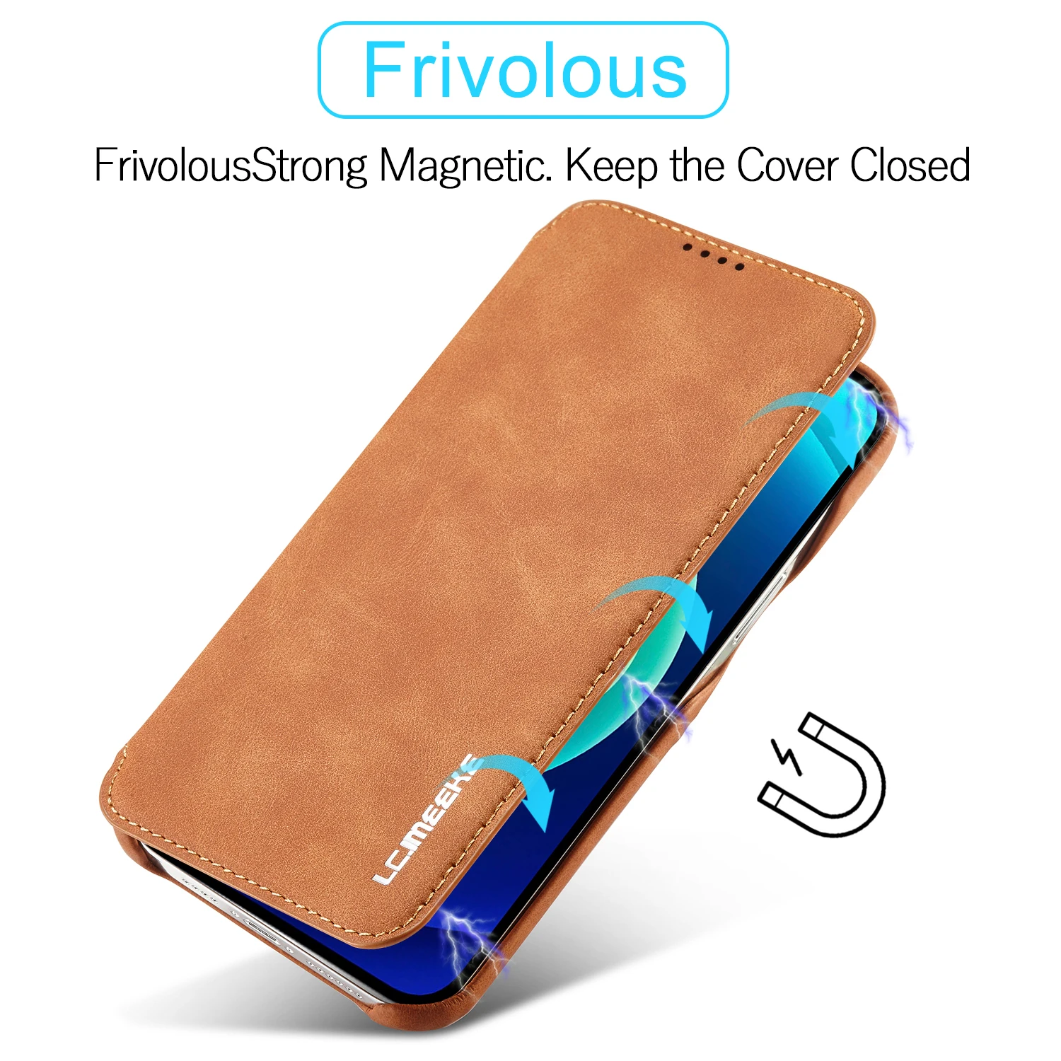 Leather Flip Wallet Magnetic C - Slim Card Slot Case ulasan dan harga