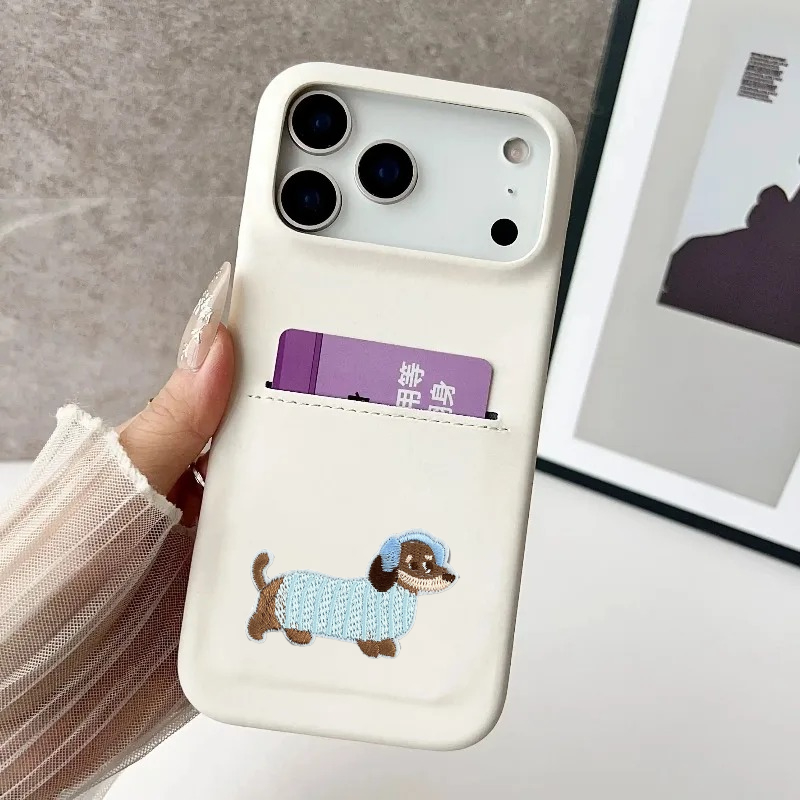 Fashion Cute Dog Pattern PU Le - Slim Card Slot Case ulasan dan harga