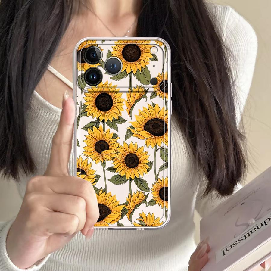 Cute Sunflower Pattern Case fo - Apple Iphone 15 Pro Max ulasan dan harga