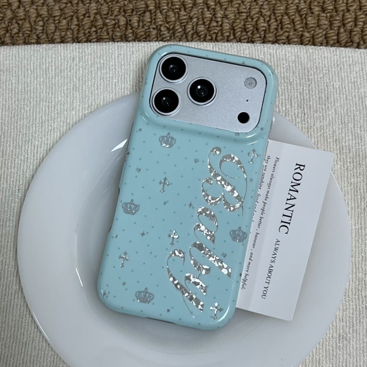 Korean Ins Mint Colored Englis - Phone Cases Iphone 12 ulasan dan harga