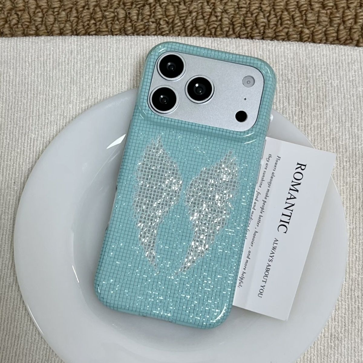 Korean Ins Mint Colored Englis - Phone Cases Iphone 12 ulasan dan harga