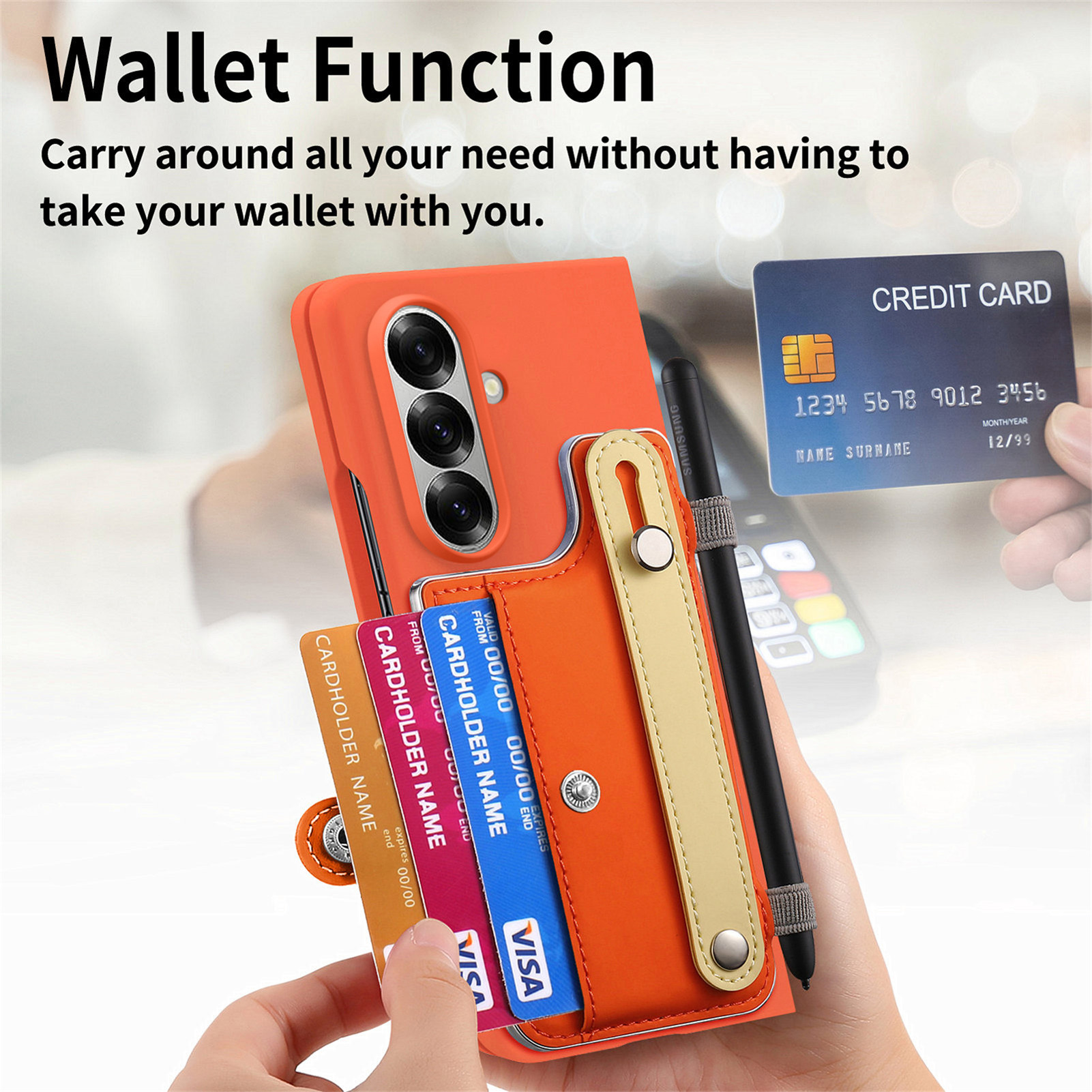 Wrist Strap Card Slot Full Cov - Slim Card Slot Case ulasan dan harga
