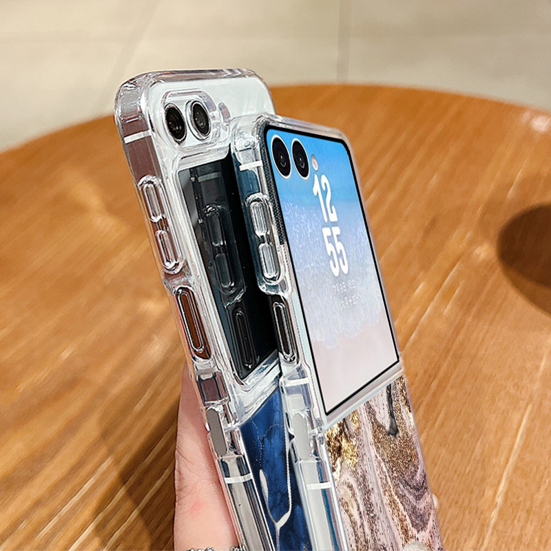 Colorful Marble Pattern Phone  - Phone Cases Z Fold 4 ulasan dan harga