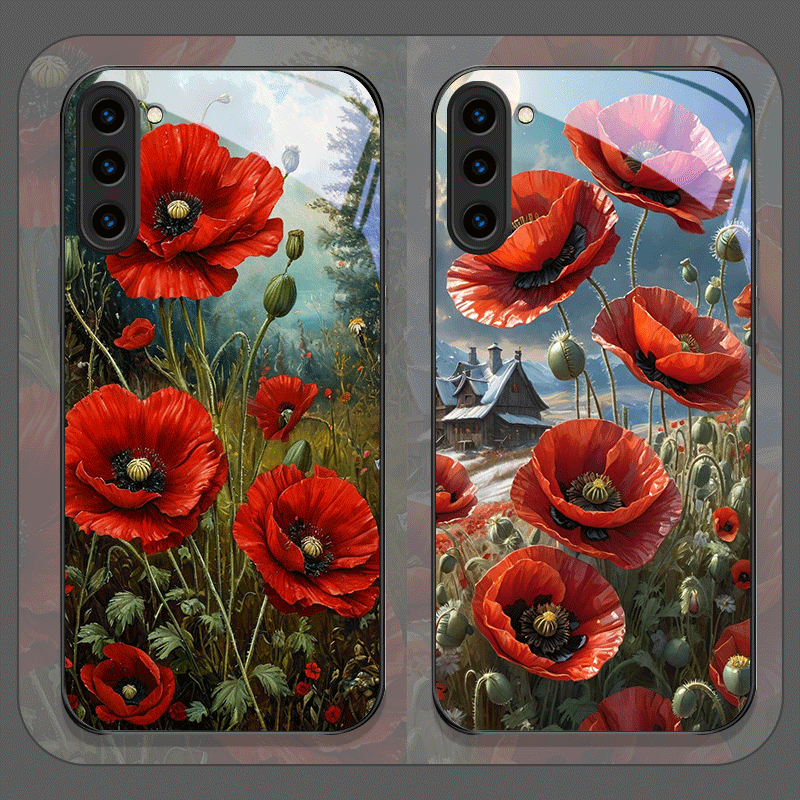 Retro Poppy Flower Bloom Hot R - Phone Cases Silicone ulasan dan harga