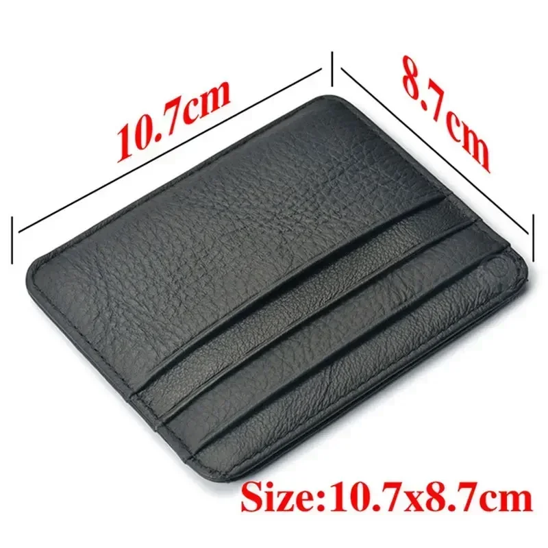 New Thin Genuine Leather Mini  - Slim Card Slot Case ulasan dan harga