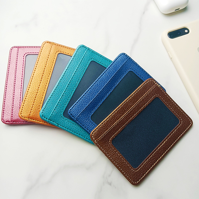 Thin PU Leather Mini Wallet Sl - Slim Card Slot Case ulasan dan harga