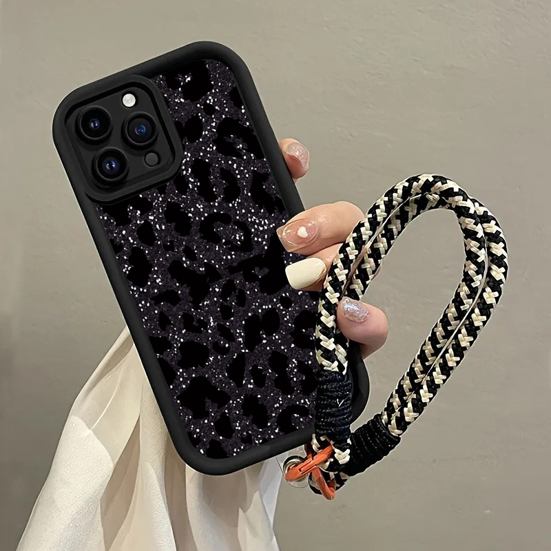 Black Spotted Leopard Hang Str - Phone Cases With Loop ulasan dan harga