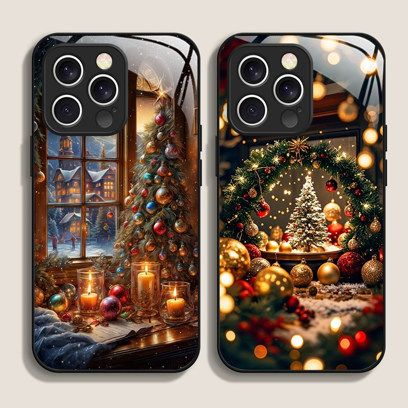 Christmas Tree Gift Snowy Town - Phone Cases Iphone 12 ulasan dan harga