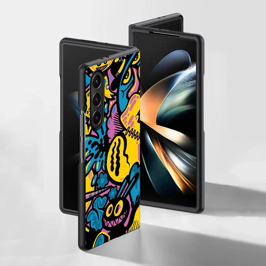 Cartoon Graffiti Design Case f - Phone Cases Z Fold 4 ulasan dan harga