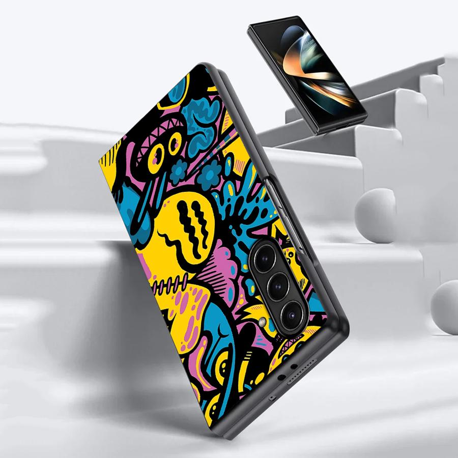 Cartoon Graffiti Design Case f - Phone Cases Z Fold 4 ulasan dan harga