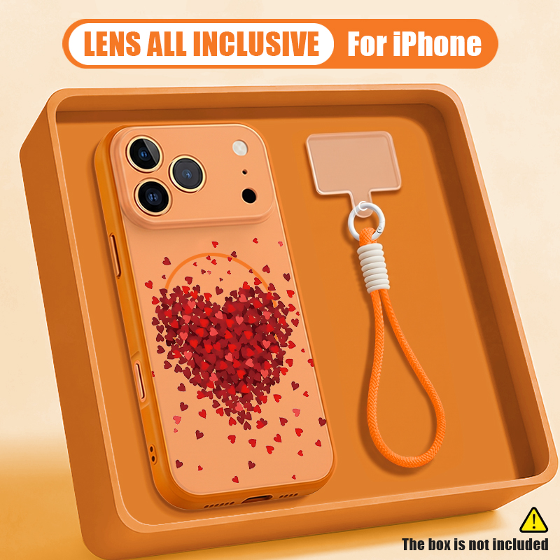 Love Heart Pattern Magnetic Ph - Phone Cases With Loop ulasan dan harga