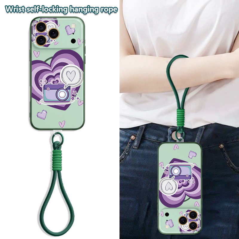 Love Heart Pattern Magnetic Ph - Phone Cases With Loop ulasan dan harga