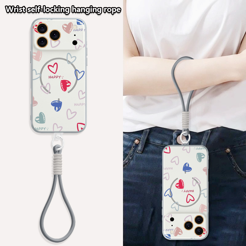 Love Heart Pattern Magnetic Ph - Phone Cases With Loop ulasan dan harga