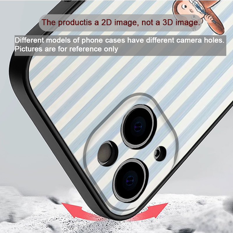 Cartoon Striped Monkey Holding - Phone Cases Iphone 12 ulasan dan harga