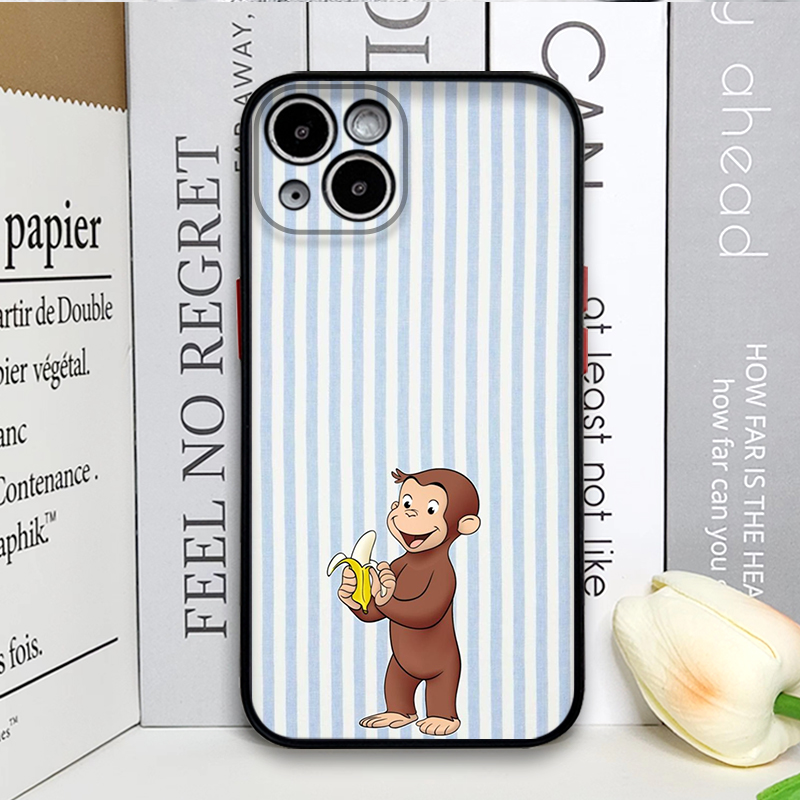 Cartoon Striped Monkey Holding - Phone Cases Iphone 12 ulasan dan harga
